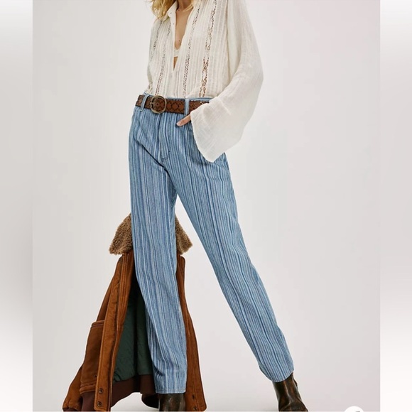 Wrangler Denim - Wrangler Sunset 651 Stripe Mid-Rise Straight Jeans NWT